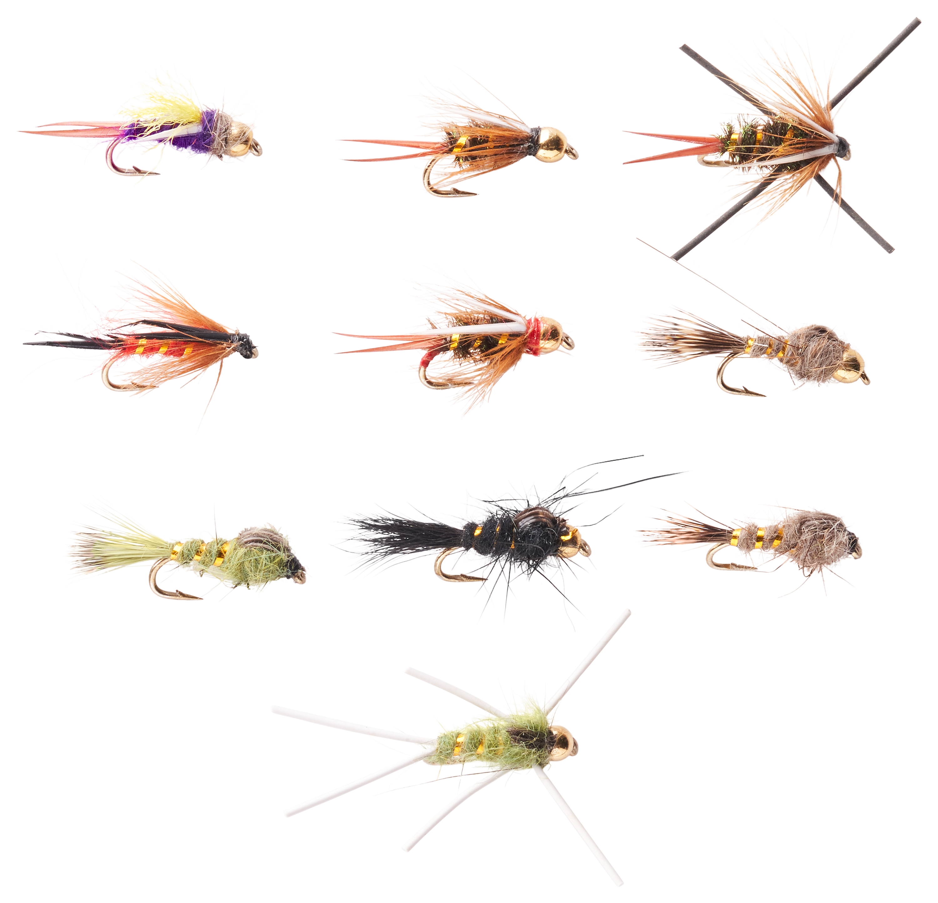 White River Fly Shop 10Piece Classic Hare and Prince Trout Fly